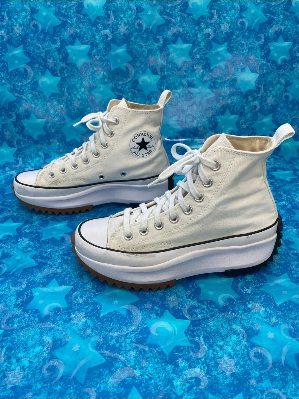 Converse Unisex White Run Star Hike Platform Sneaker Sz US Men 6.5/US Women 8 - Picture 8 of 13